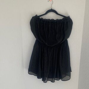 Elegant Black Strapless Dress